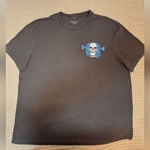 ALLSAINTS Lovebirds Graphic T-Shirt in Jet Black, Crew Neck SIZE LARGE